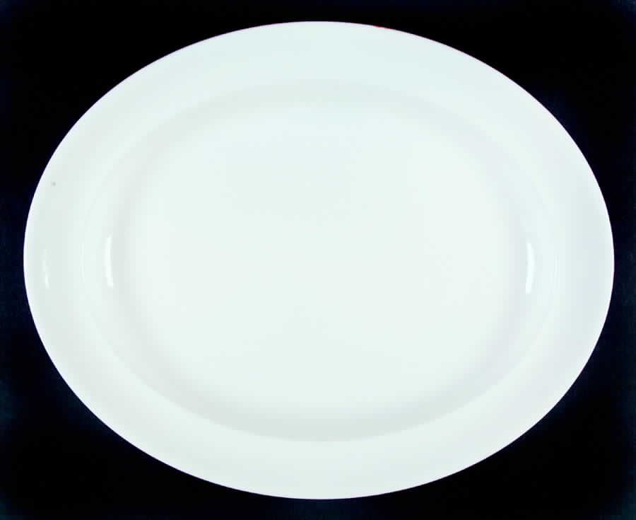 Traditional (Plain) 14" Oval Serving Platter by Wedgwood-1