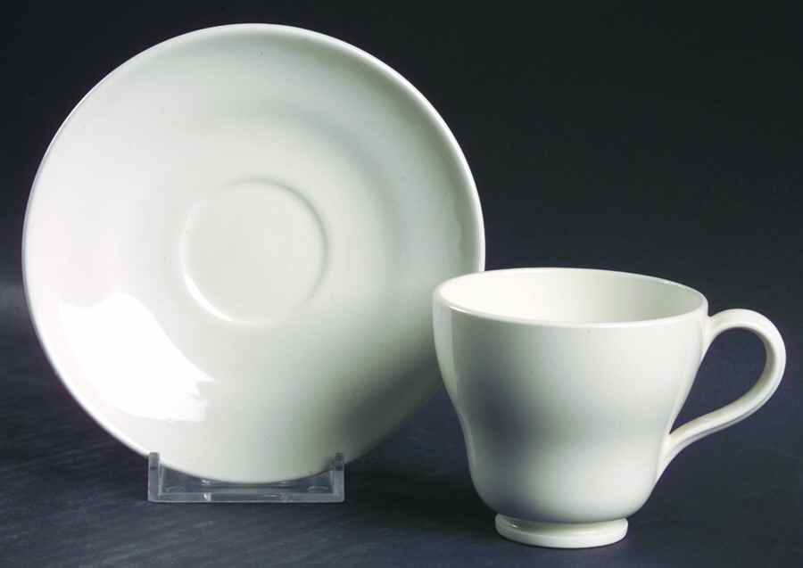Traditional (Plain) Footed Demitasse Cup & Saucer Set by Wedgwood-1