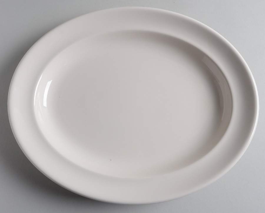 Traditional (Plain) 14" Oval Serving Platter by Wedgwood-1