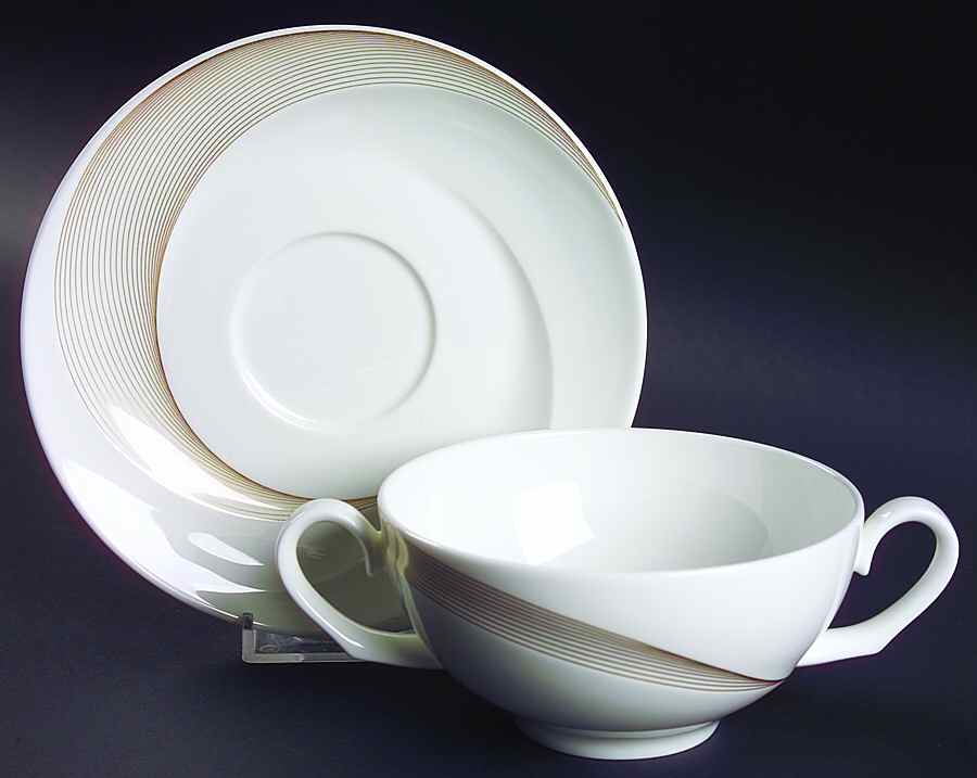 Tranquility Flat Cream Soup Bowl & Saucer Set by Wedgwood-1