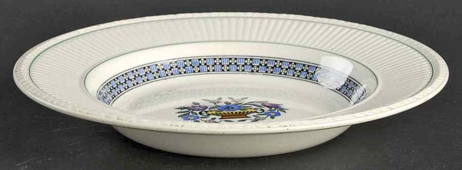 Trentham Light Blue Navy Large Rim Soup Bowl by Wedgwood-1