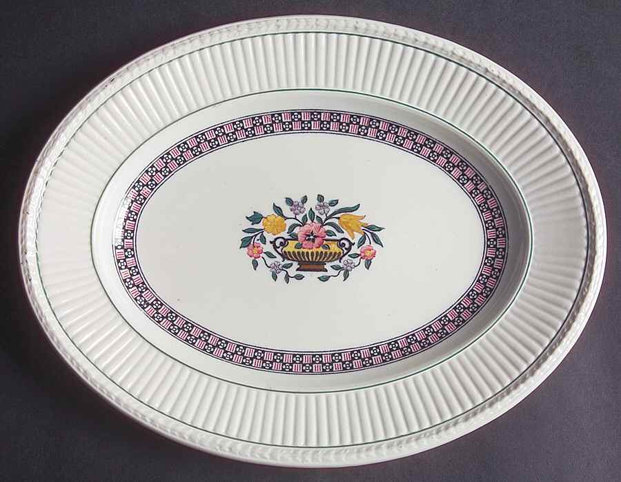 Trentham Red 10" Oval Serving Platter by Wedgwood-1