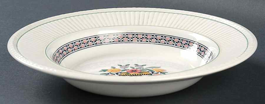 Trentham Red Rim Soup Bowl by Wedgwood-1
