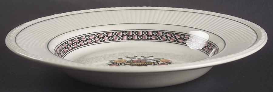 Trentham Red Large Rim Soup Bowl by Wedgwood-1