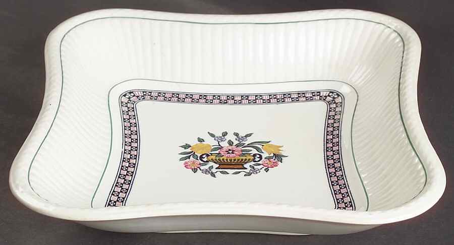 Trentham Red 8" Square Vegetable Bowl by Wedgwood-1