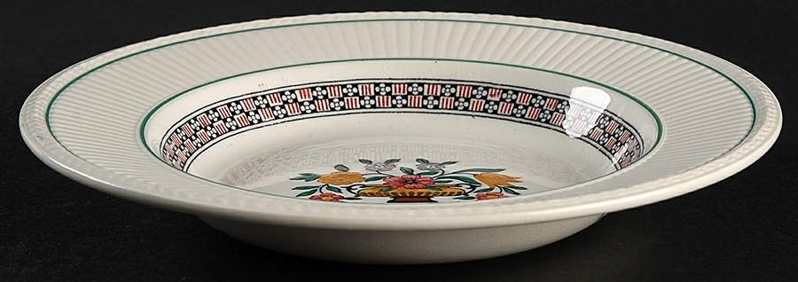 Trentham Red Rim Fruit/Dessert (Sauce) Bowl by Wedgwood-1