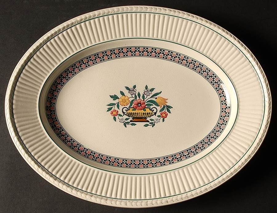 Trentham Red 11" Oval Serving Platter by Wedgwood-1