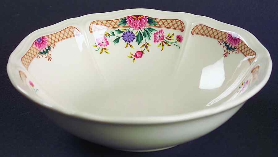 Trellis Flower Coupe Cereal Bowl by Wedgwood-1