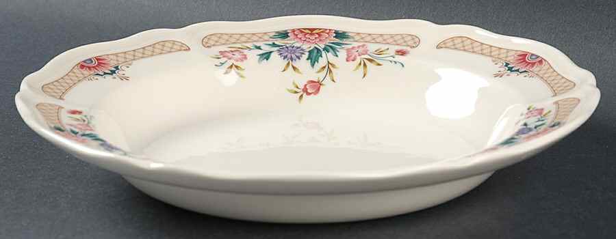 Trellis Flower Rim Soup Bowl by Wedgwood-1