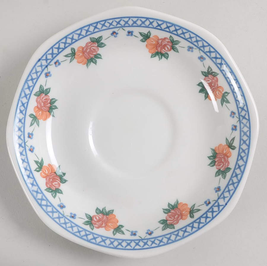 Trellis Rose Saucer by Wedgwood-1