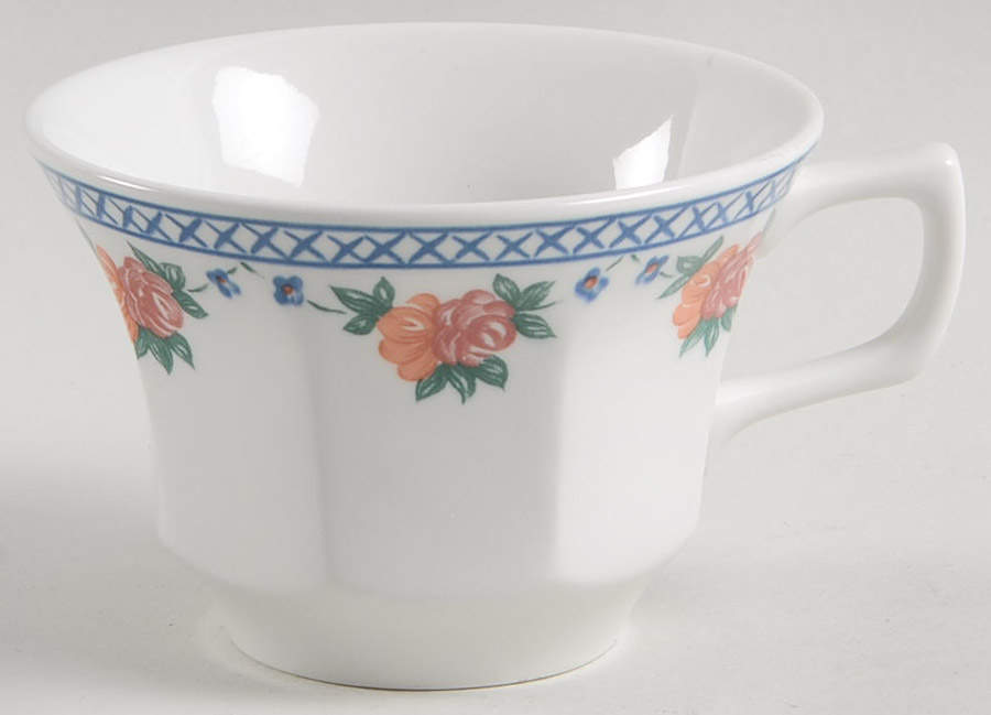 Trellis Rose Flat Cup by Wedgwood-1