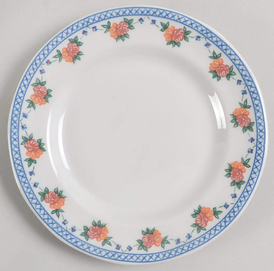 Trellis Rose Bread & Butter Plate by Wedgwood-1