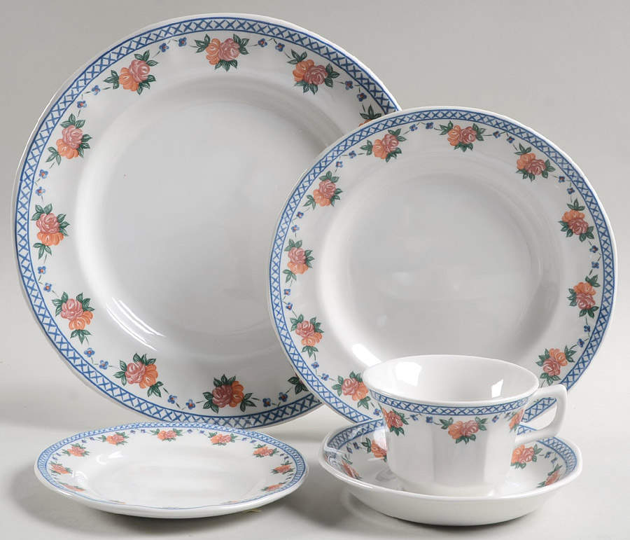 Trellis Rose 5 Piece Place Setting by Wedgwood-1