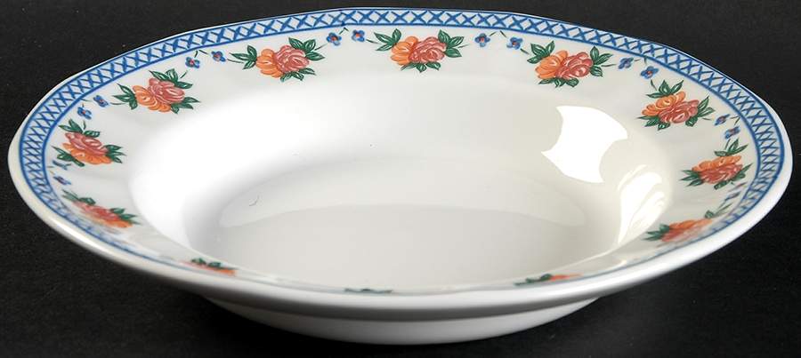 Trellis Rose Rim Soup Bowl by Wedgwood-1
