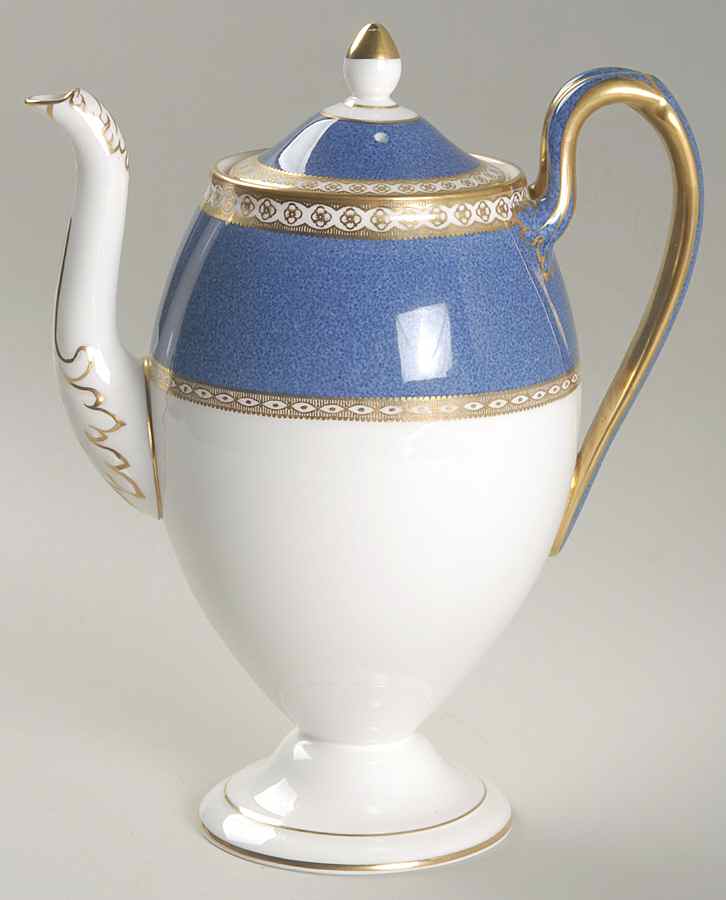 Ulander Powder Blue Small Coffee Pot & Lid by Wedgwood-1