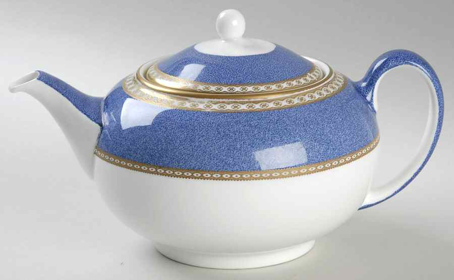 Ulander Powder Blue Teapot & Lid by Wedgwood-1