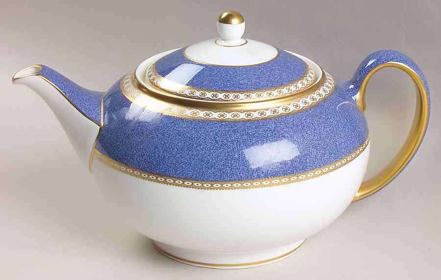 Ulander Powder Blue Teapot & Lid by Wedgwood-1