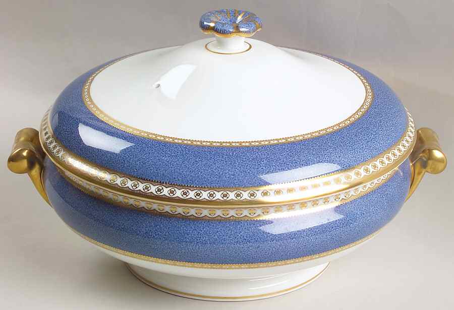 Ulander Powder Blue Round Covered Vegetable by Wedgwood-1