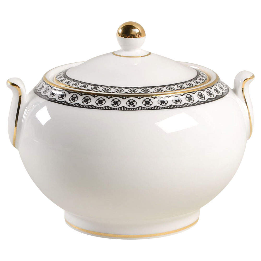 Ulander Black 146 Shape Sugar Bowl & Lid by Wedgwood-1