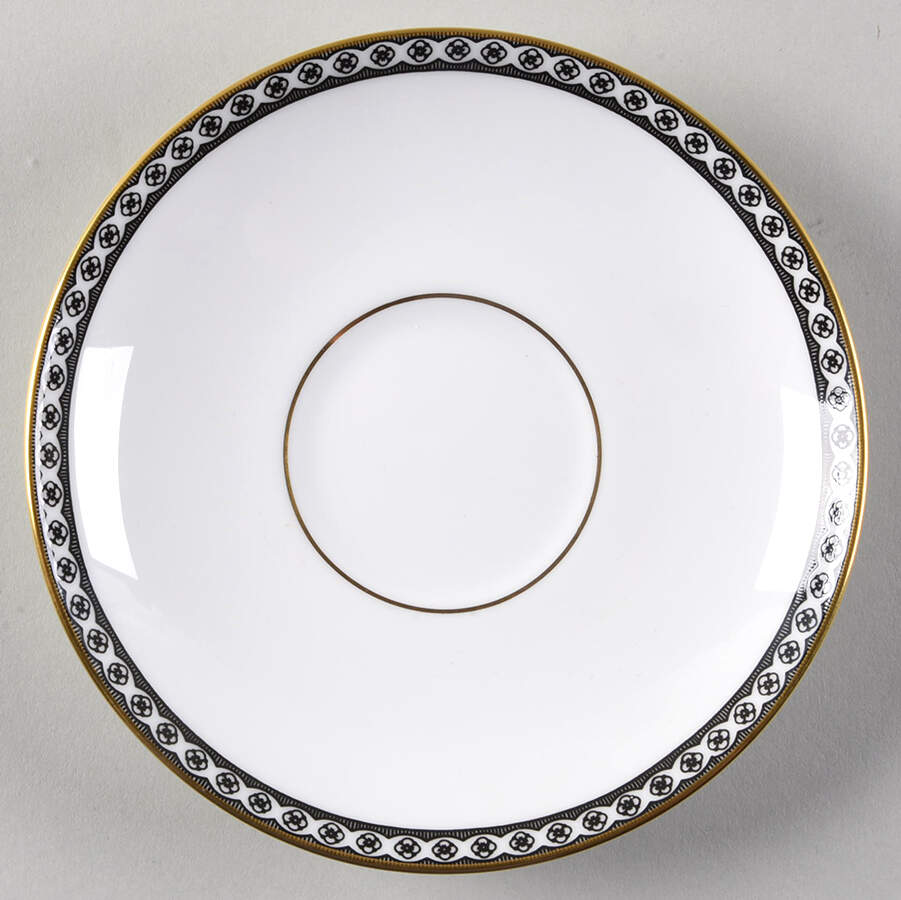 Ulander Black Saucer for Footed Cup by Wedgwood-1