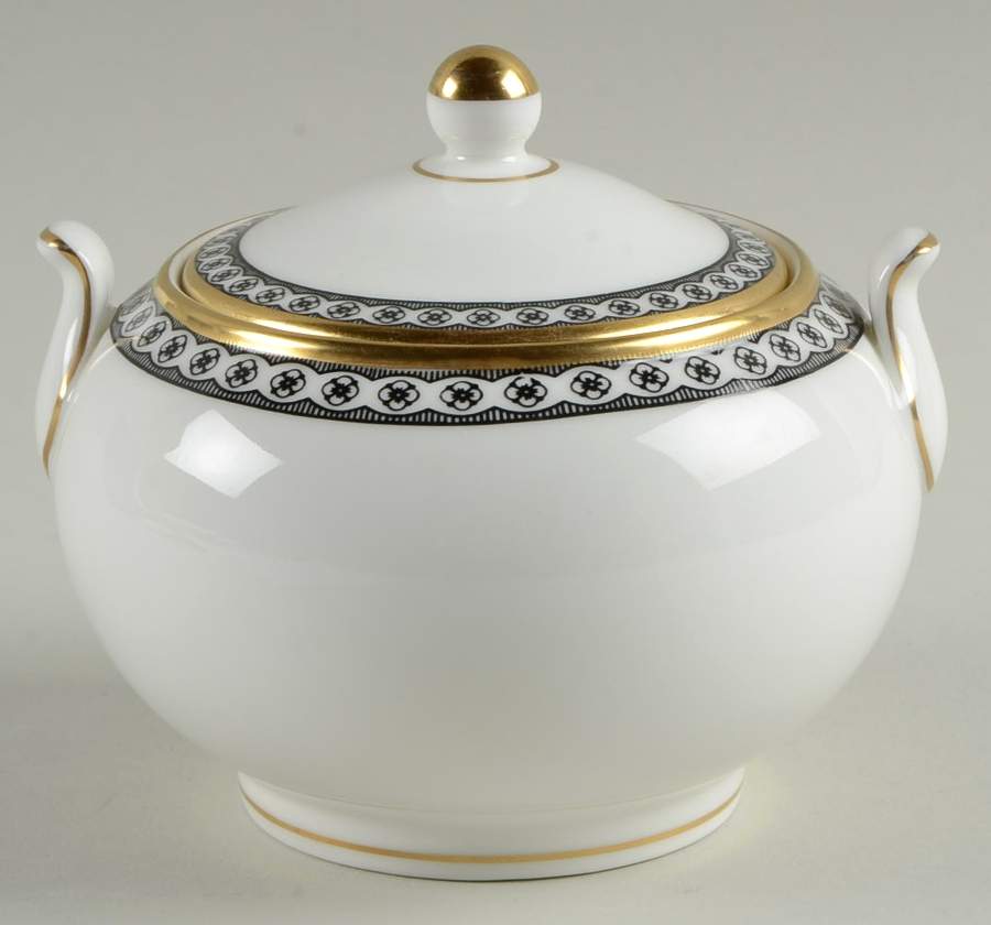 Ulander Black 146 Shape Sugar Bowl & Lid by Wedgwood-1