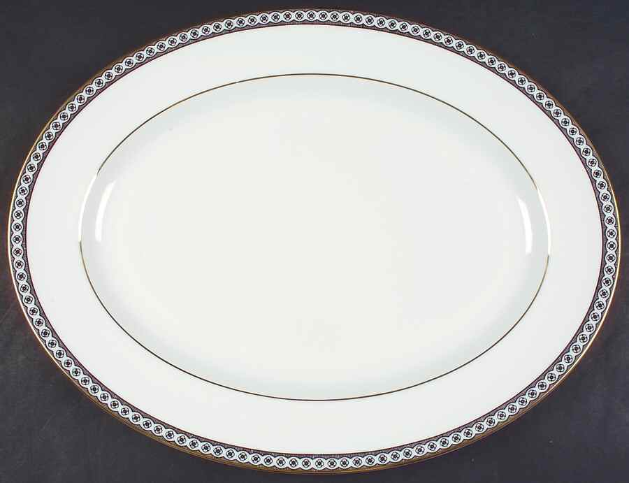 Ulander Black 15" Oval Serving Platter by Wedgwood-1