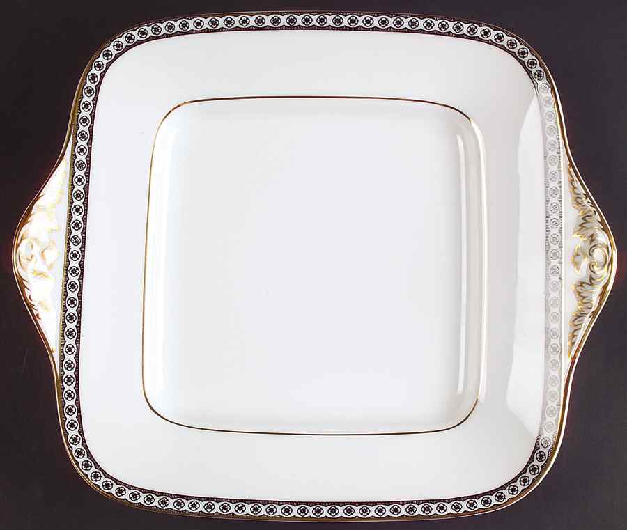 Ulander Black Square Handled Cake Plate by Wedgwood-1