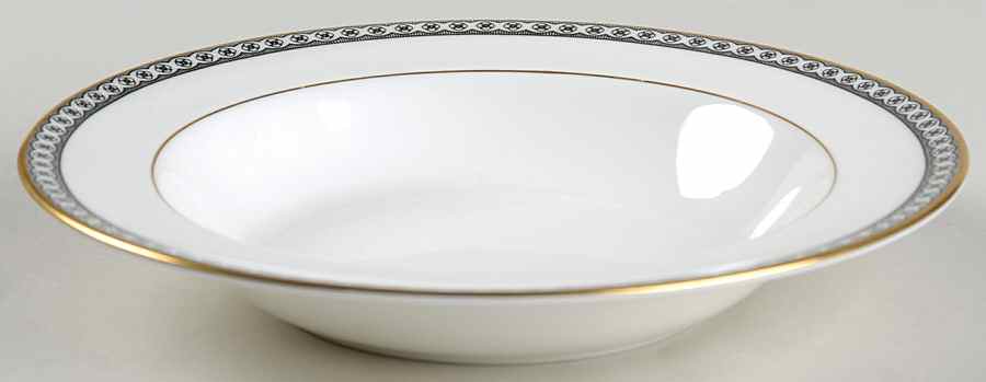 Ulander Black Rim Soup Bowl by Wedgwood-1