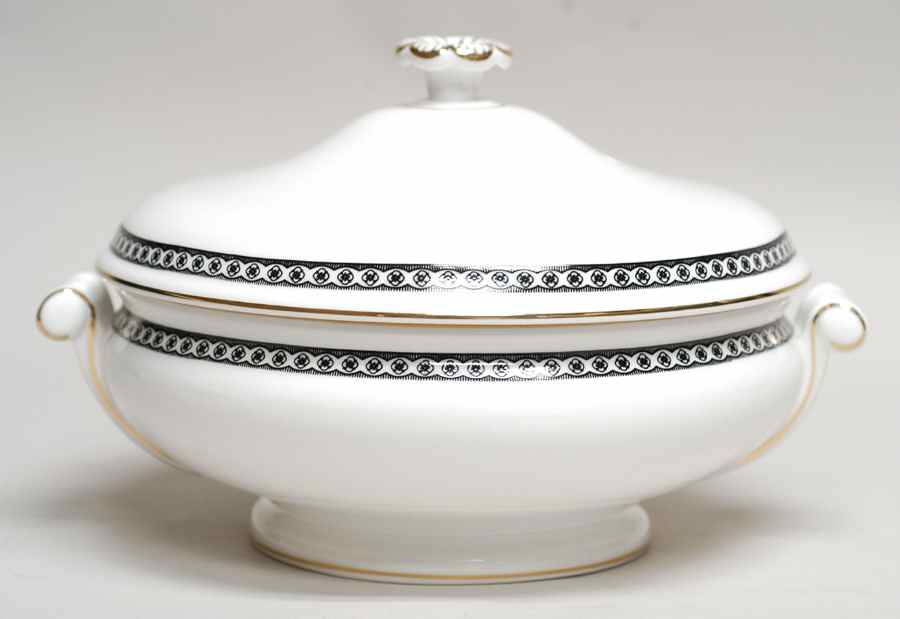 Ulander Black Round Covered Vegetable by Wedgwood-1