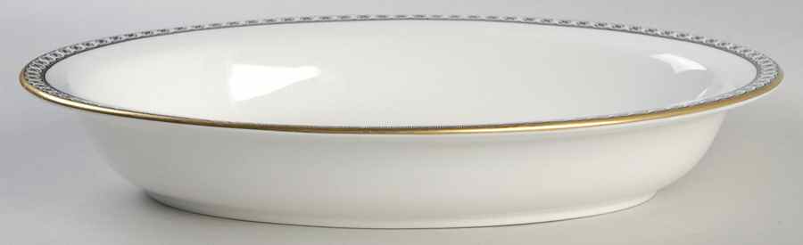 Ulander Black 9" Oval Vegetable Bowl by Wedgwood-1