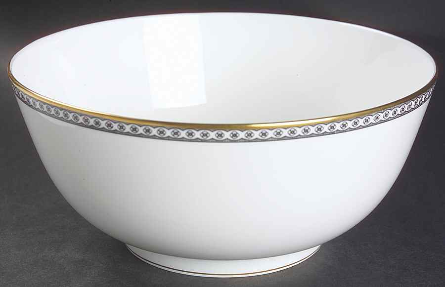Ulander Black 9" Salad Serving Bowl by Wedgwood-1