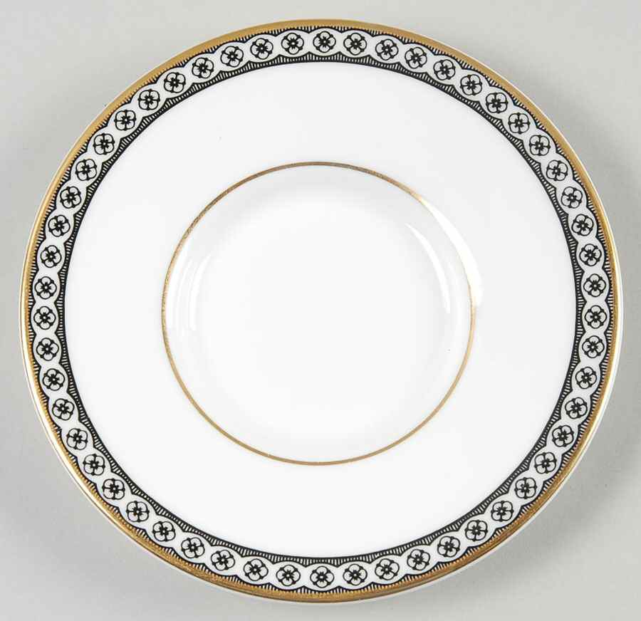 Ulander Black Saucer for Bond Shape Demitasse Cup by Wedgwood-1