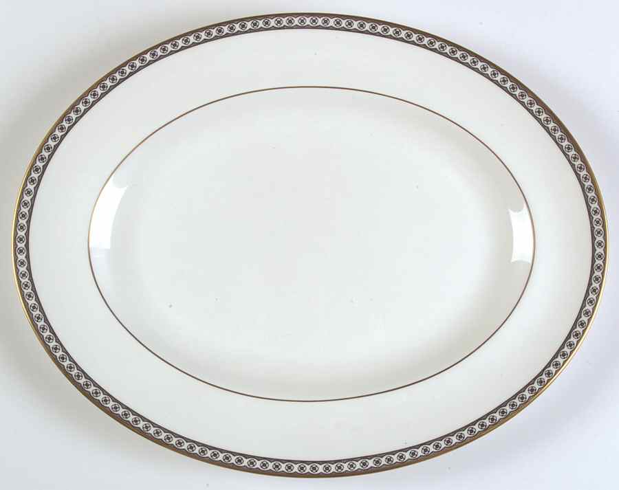Ulander Black 13" Oval Serving Platter by Wedgwood-1