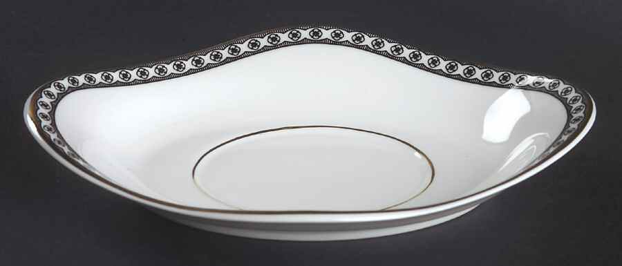 Ulander Black Underplate for Gravy Boat by Wedgwood-1