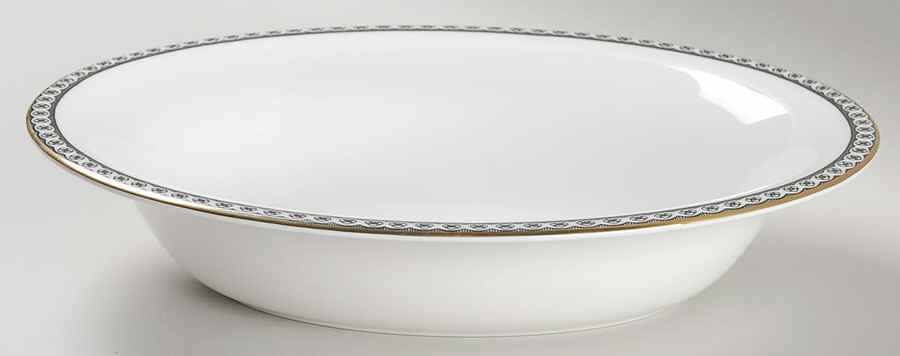 Ulander Black 9" Oval Vegetable Bowl by Wedgwood-1