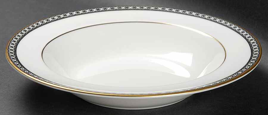 Ulander Black Rim Soup Bowl by Wedgwood-1