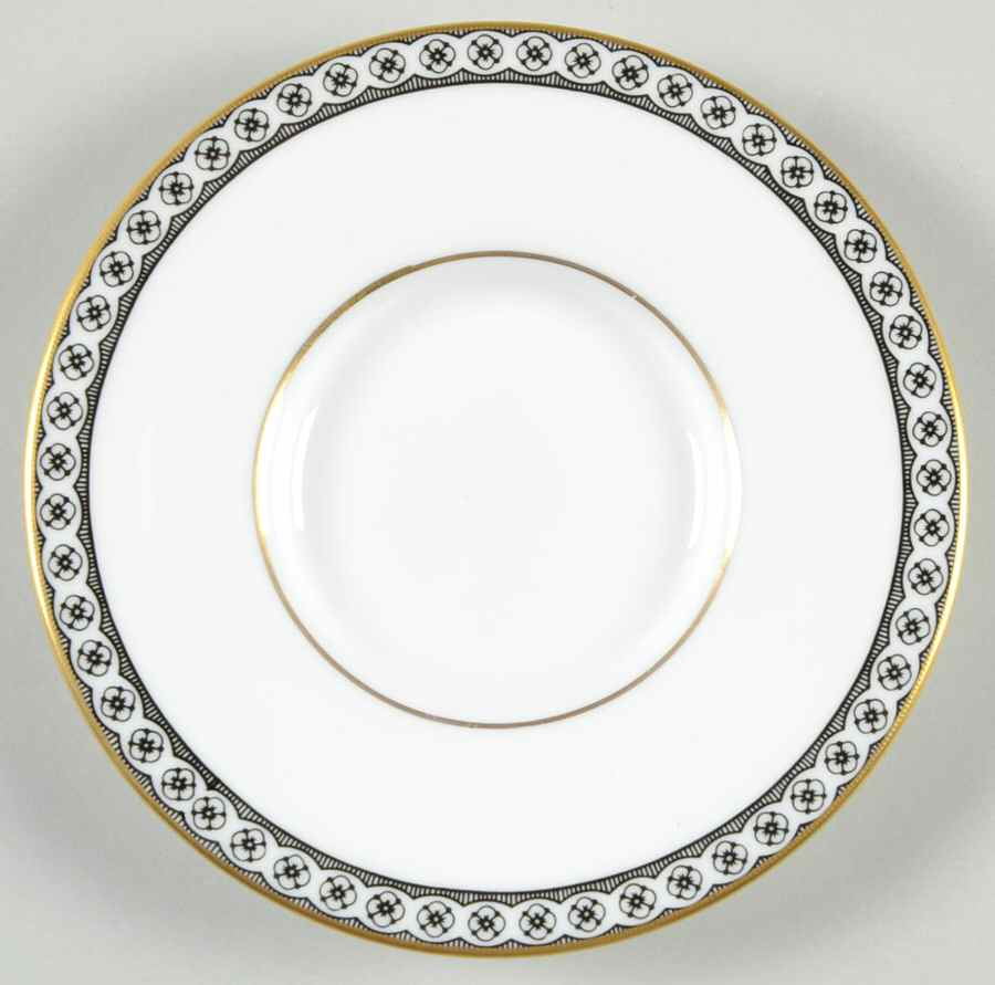 Ulander Black Saucer for Bond Shape Demitasse Cup by Wedgwood-1