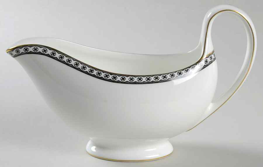 Ulander Black Gravy Boat by Wedgwood-1