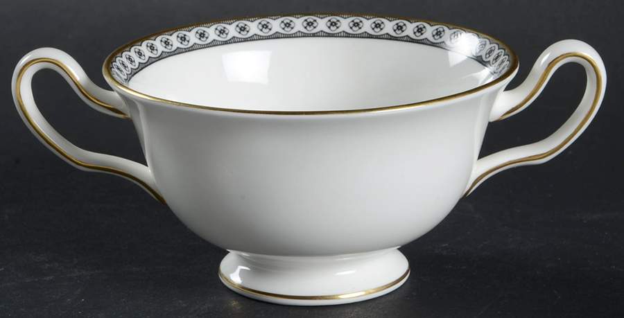 Ulander Black Footed Cream Soup Bowl by Wedgwood-1