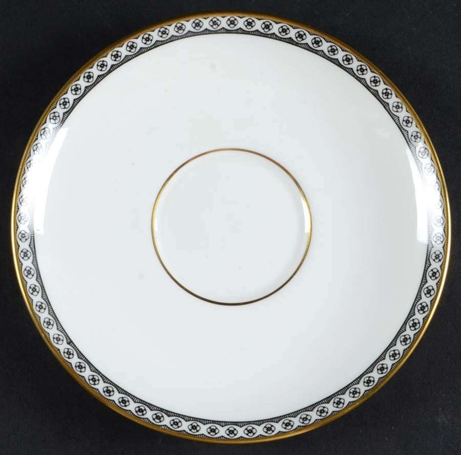 Ulander Black Saucer for Footed Cream Soup Bowl by Wedgwood-1