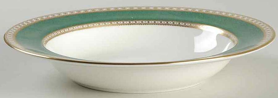 Ulander Powder Green Rim Soup Bowl by Wedgwood-1