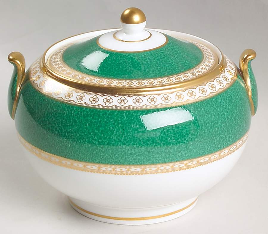 Ulander Powder Green 146 Shape Sugar Bowl & Lid by Wedgwood-1