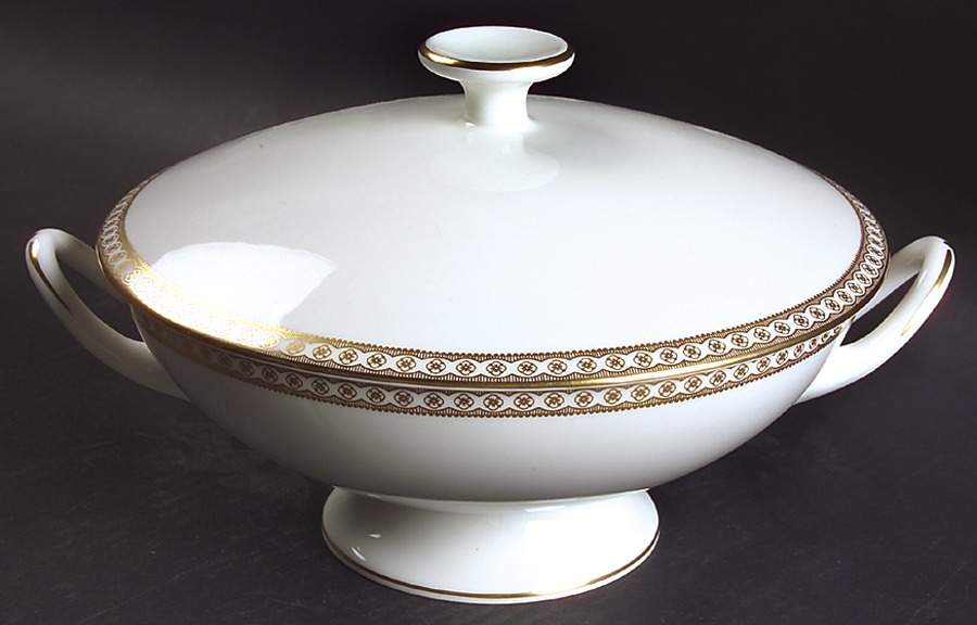 Ulander Gold Round Covered Vegetable by Wedgwood-1