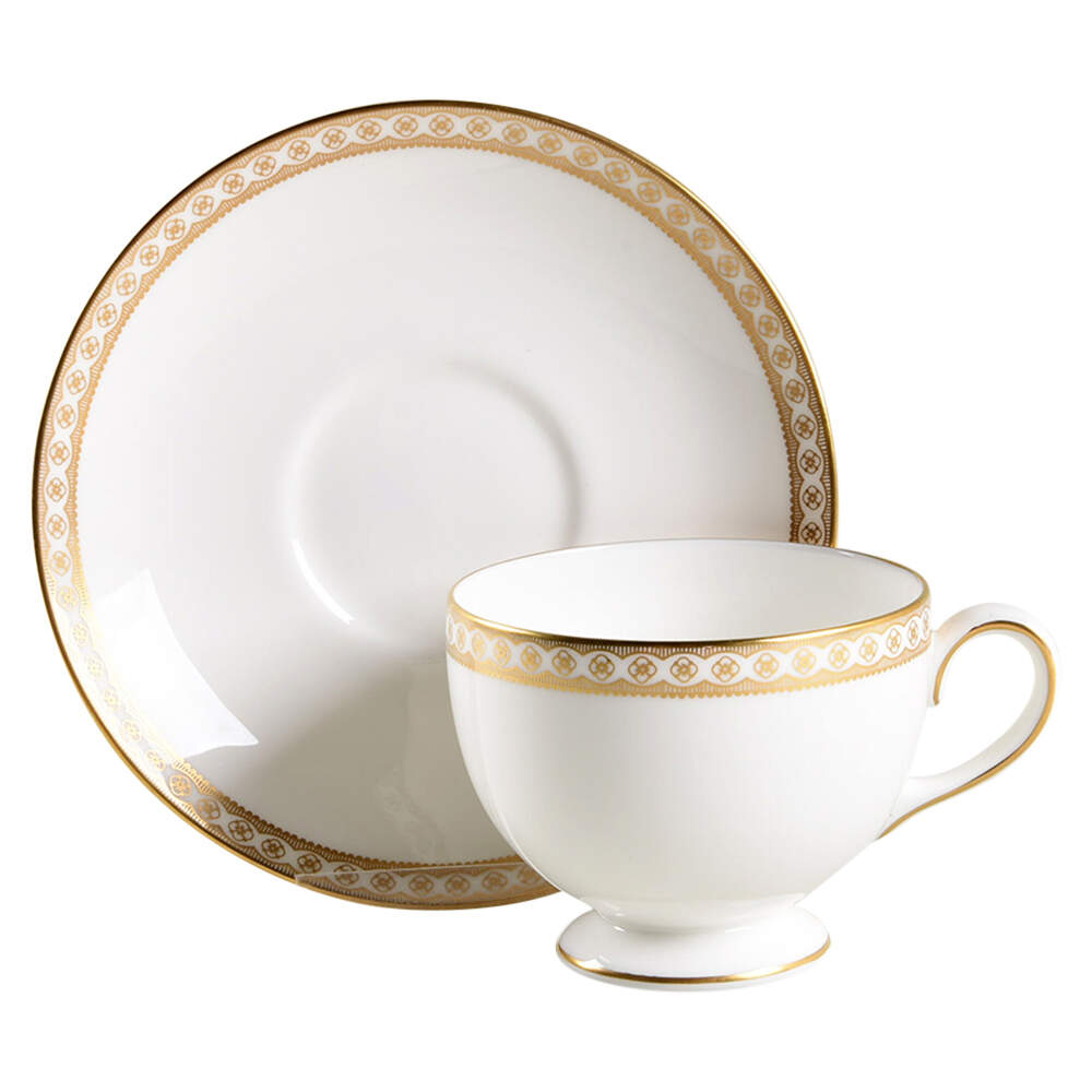 Ulander Gold Footed Cup & Saucer Set by Wedgwood-1