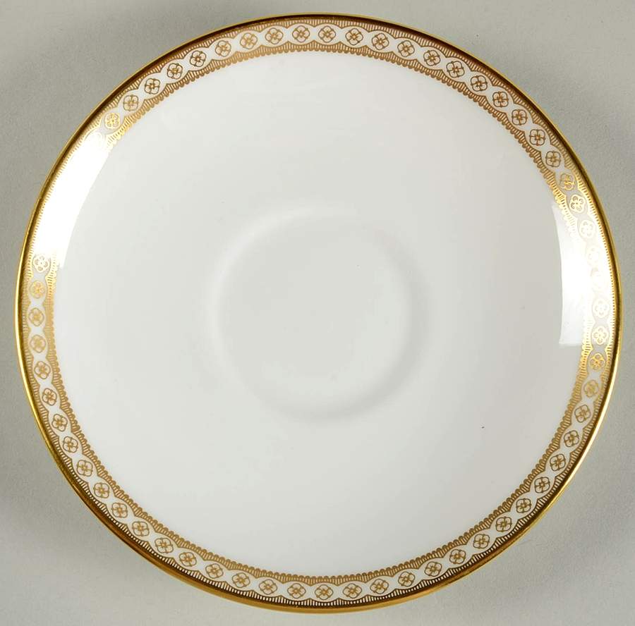Ulander Gold Saucer for Peony Shape Footed Cup by Wedgwood-1