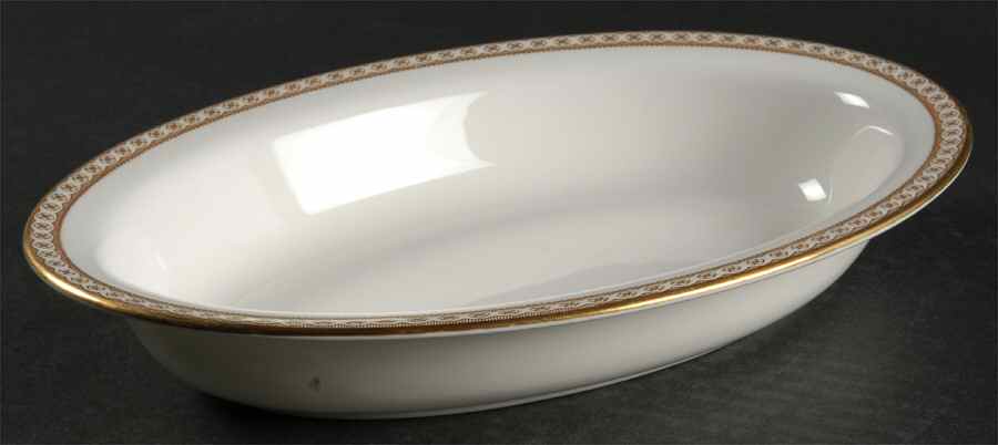 Ulander Gold 10" Oval Vegetable Bowl by Wedgwood-1