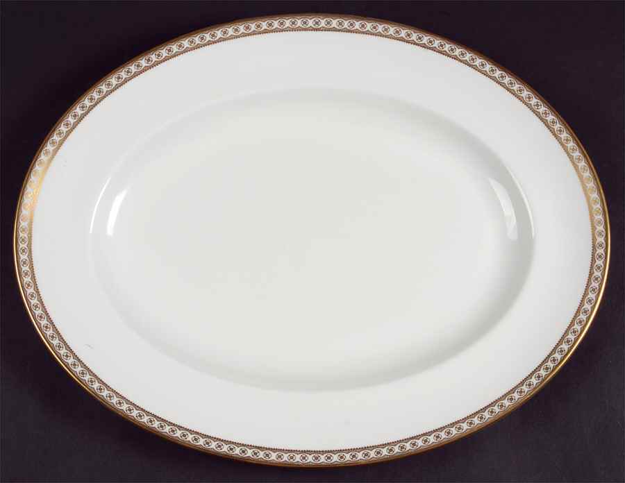 Ulander Gold 13" Oval Serving Platter by Wedgwood-1