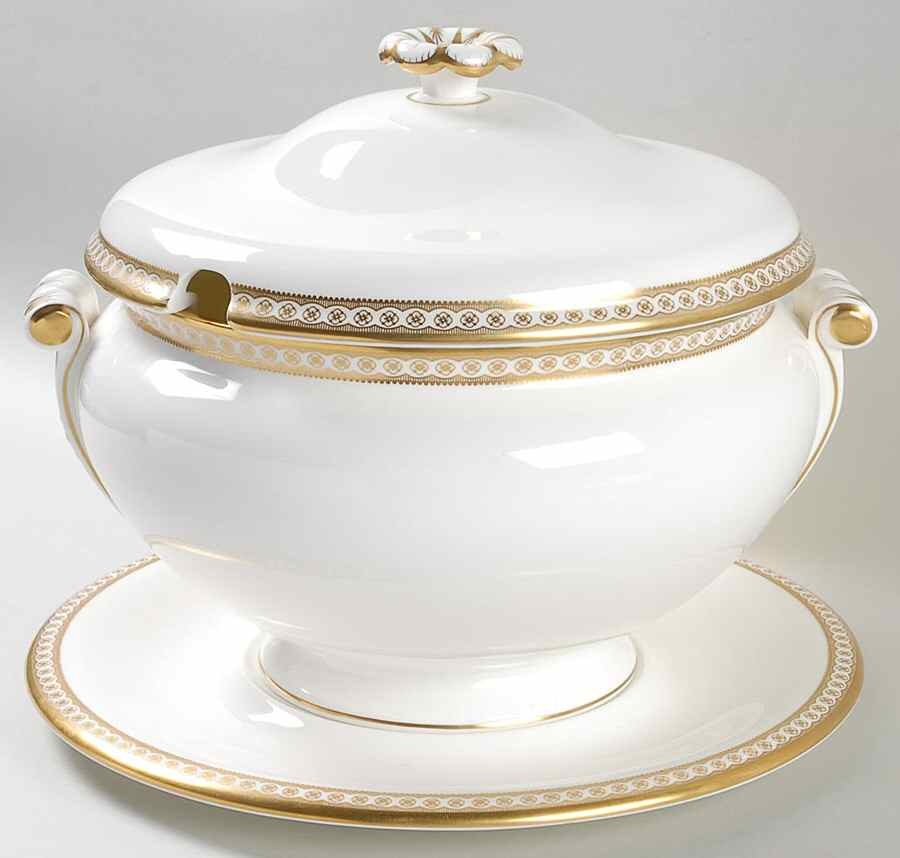 Ulander Gold Tureen & Lid w/Underplate by Wedgwood-1