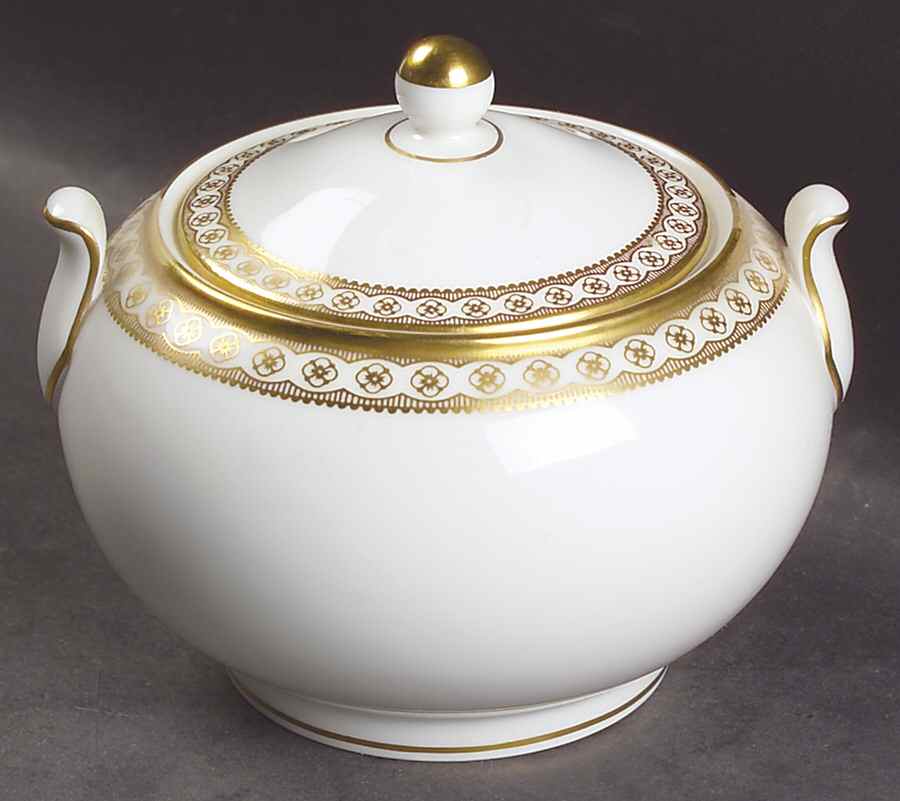 Ulander Gold 146 Shape Sugar Bowl & Lid by Wedgwood-1