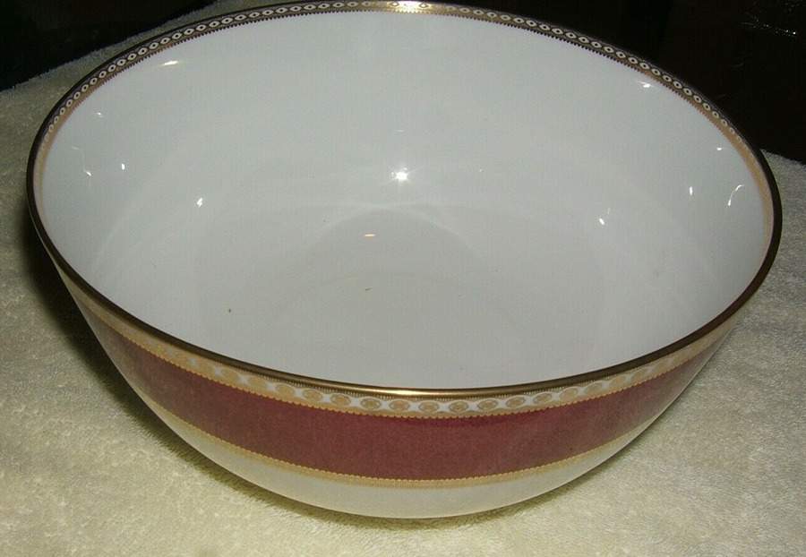 Ulander Powder Ruby 9" Salad Serving Bowl by Wedgwood-1